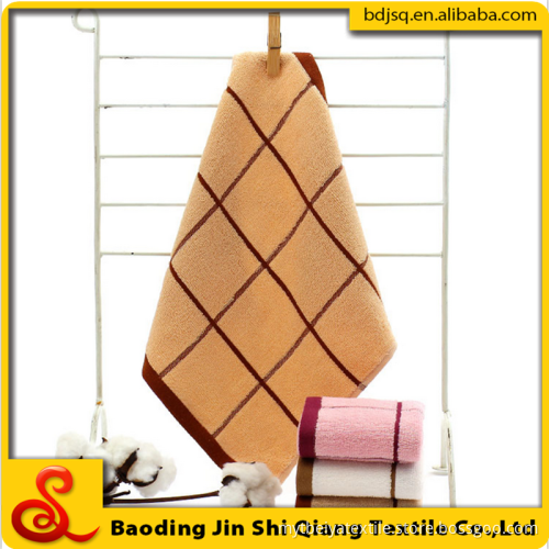 21s yarn count 30*30cm grid good morning face towel size 100% cotton customize